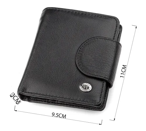 Гаманець жіночий ST Leather 18497 (ST415) шкіряний Чорний