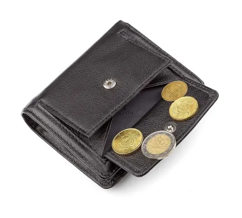 Гаманець жіночий ST Leather 18497 (ST415) шкіряний Чорний