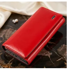 Гаманець жіночий з гладкою екокожі KIVI 19075 Червоний