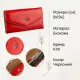 Гаманець жіночий конверт з гладкою екокожі KIVI 19069 Червоний
