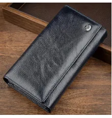 Гаманець-клатч з візитниці ST Leather 18880 Сіро-синій
