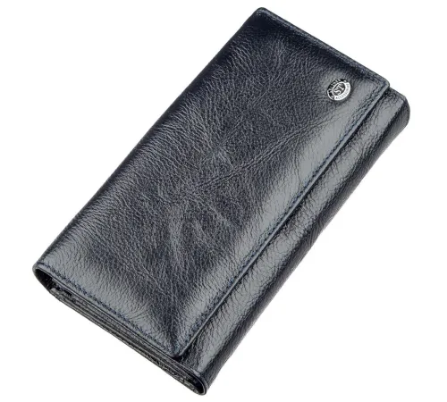 Гаманець-клатч з візитниці ST Leather 18880 Сіро-синій