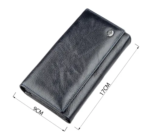 Гаманець-клатч з візитниці ST Leather 18880 Сіро-синій
