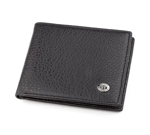 Чоловічий гаманець ST Leather 18319 (ST160) шкіряний Чорний
