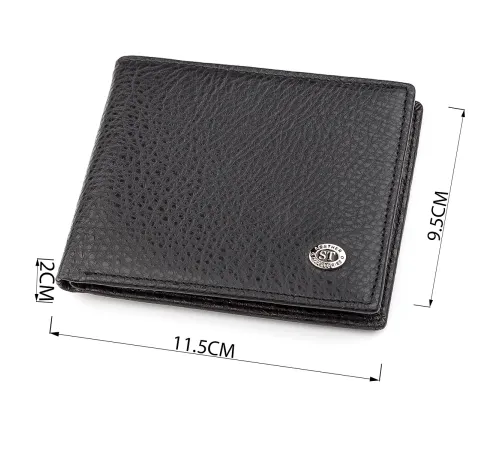Чоловічий гаманець ST Leather 18319 (ST160) шкіряний Чорний