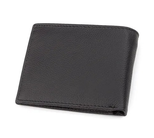 Чоловічий гаманець ST Leather 18352 (ST-1) натуральна шкіра Чорний