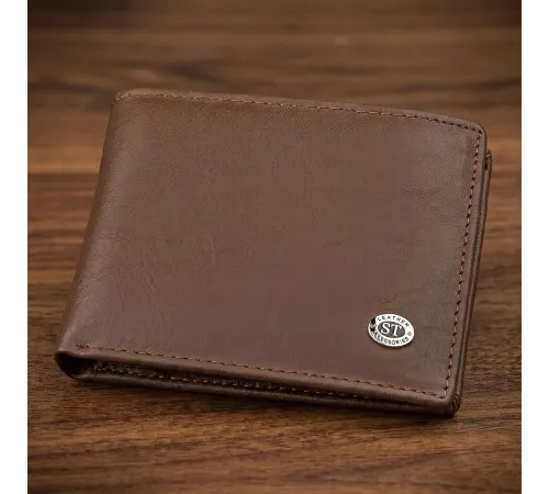 Чоловічий гаманець ST Leather 18353 (ST-1) НОВИНКА Коричневий