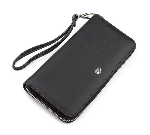 Чоловічий гаманець ST Leather 18422 (ST45) натуральна шкіра Чорний