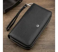 Чоловічий гаманець ST Leather 18451 (ST127) натуральна шкіра Чорний