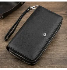 Чоловічий гаманець ST Leather 18451 (ST127) натуральна шкіра Чорний