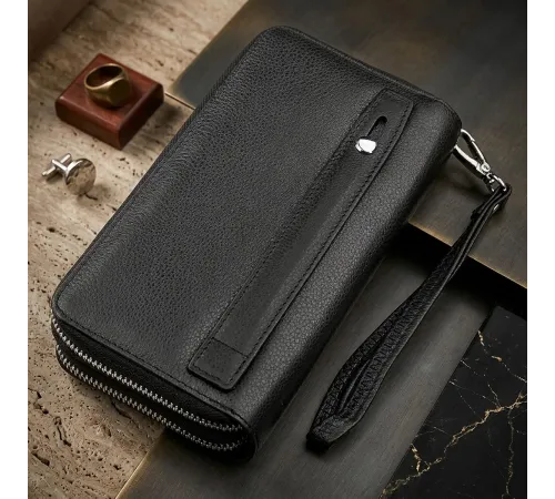 Чоловічий гаманець ST Leather 18451 (ST127) натуральна шкіра Чорний