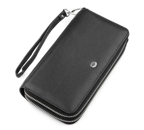 Чоловічий гаманець ST Leather 18451 (ST127) натуральна шкіра Чорний