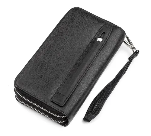 Чоловічий гаманець ST Leather 18451 (ST127) натуральна шкіра Чорний