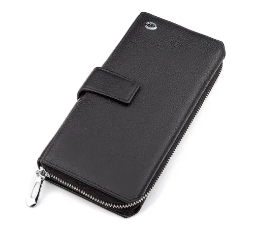 Чоловічий гаманець ST Leather 18453 (ST128) стильний Чорний