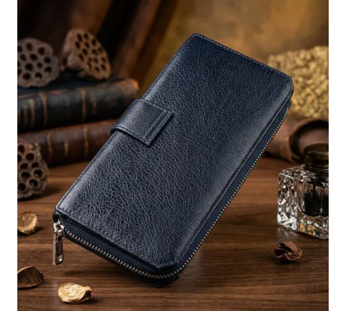 Чоловічий гаманець ST Leather 18454 (ST128) шкіряний Синій