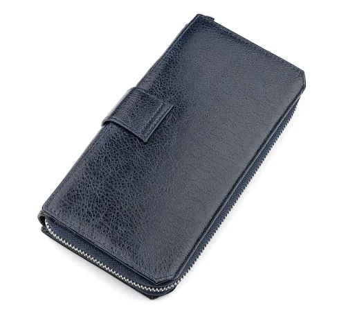 Чоловічий гаманець ST Leather 18454 (ST128) шкіряний Синій