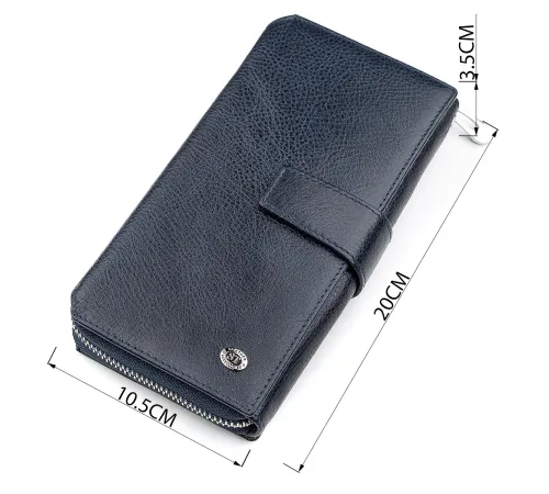 Чоловічий гаманець ST Leather 18454 (ST128) шкіряний Синій