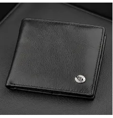 Чоловічий купюрник ST Leather 18305 (ST159) шкіряний Чорний