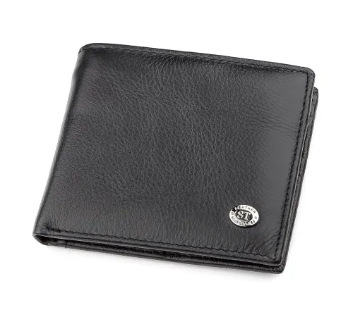 Чоловічий купюрник ST Leather 18305 (ST159) шкіряний Чорний