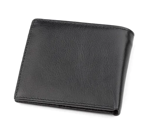 Чоловічий купюрник ST Leather 18305 (ST159) шкіряний Чорний