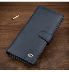 Чоловічий купюрник ST Leather 18365 (ST147) шкіряний Синій