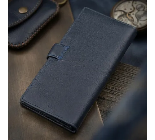 Чоловічий купюрник ST Leather 18365 (ST147) шкіряний Синій