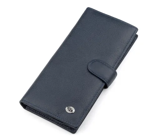 Чоловічий купюрник ST Leather 18365 (ST147) шкіряний Синій