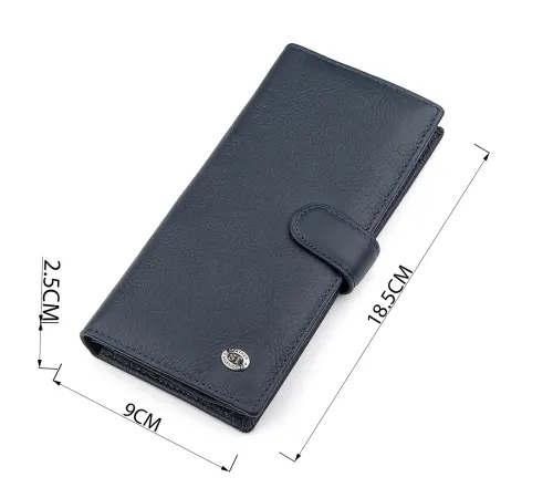 Чоловічий купюрник ST Leather 18365 (ST147) шкіряний Синій