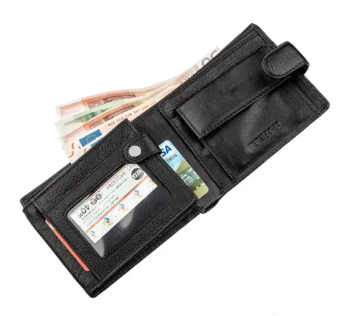 Чоловік універсальний гаманець ST Leather 18836 Чорний