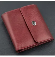 Невеликий жіночий гаманець з монетницьою ST Leather 18920 Бордовий