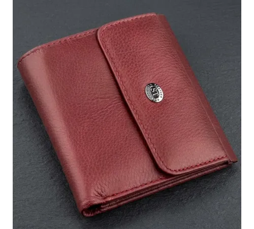 Невеликий жіночий гаманець з монетницьою ST Leather 18920 Бордовий