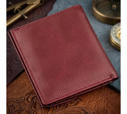 Невеликий жіночий гаманець з монетницьою ST Leather 18920 Бордовий