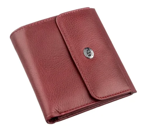 Невеликий жіночий гаманець з монетницьою ST Leather 18920 Бордовий