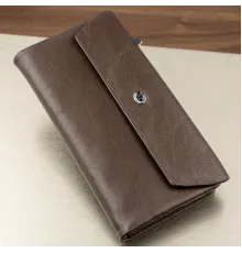 Практичний жіночий гаманець-клатч ST Leather 18841 Коричневий