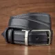 Ремінь брючний двосторонній чоловічий Grande Pelle 11156 Синій і Чорний