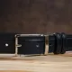 Ремінь брючний двосторонній чоловічий Grande Pelle 11156 Синій і Чорний