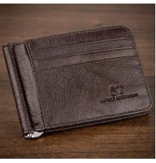 Стильний чоловічий Затискач ST Leather 18941 Коричневий
