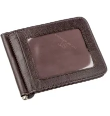 Зручний чоловічий Затискач для купюр ST Leather 18938 Коричневий