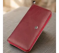 Універсальний жіночий клатч на блискавки ST Leather 18865 Червоний