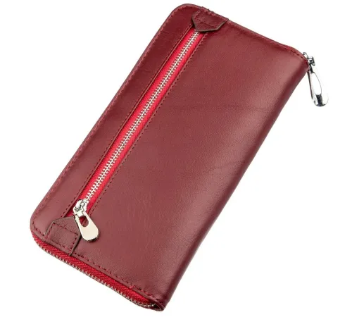 Універсальний жіночий клатч на блискавки ST Leather 18865 Червоний