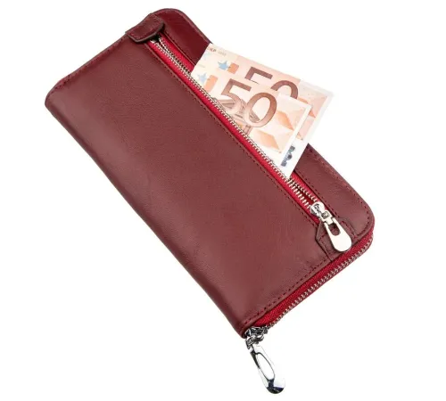 Універсальний жіночий клатч на блискавки ST Leather 18865 Червоний