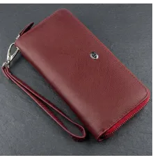 Універсальний клатч-гаманець для жінок ST Leather 18935 Темно-червоний