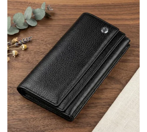Універсальний гаманець-візитниця ST Leather 18951 Чорний
