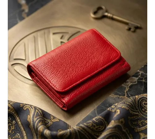 Яскравий компактний жіночий гаманець ST Leather 18892 Червоний