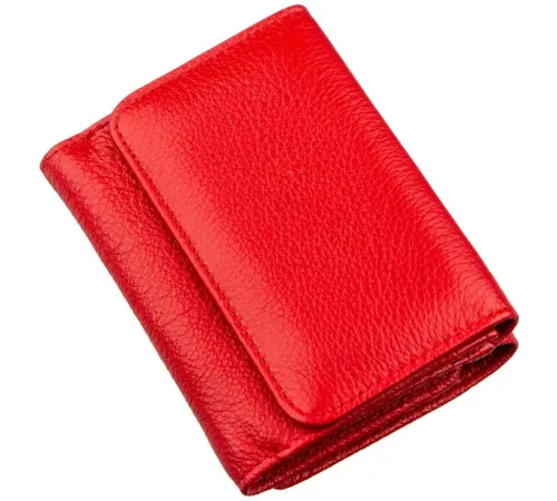 Яскравий компактний жіночий гаманець ST Leather 18892 Червоний