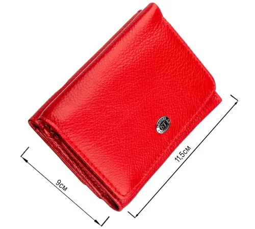 Яскравий компактний жіночий гаманець ST Leather 18892 Червоний