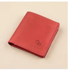 Яскраве шкіряне портмоне унісекс з накладної монетницьою GRANDE PELLE 11224 Червоне