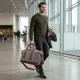 Текстильна дорожня сумка для поїздок спорту та подорожей Vintage 20165 Сіра