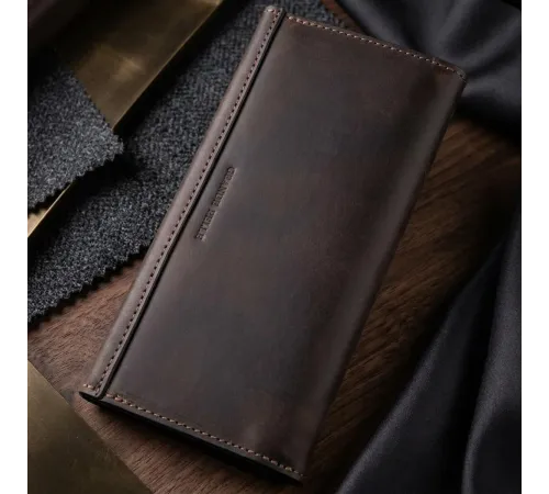 Шкіряний клатч унісекс на магніті GRANDE PELLE 11215 Коричневий