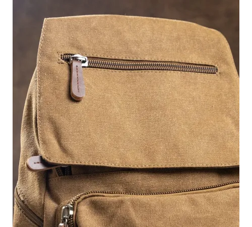 Компактний жіночий текстильний рюкзак Vintage 20196 Коричневий